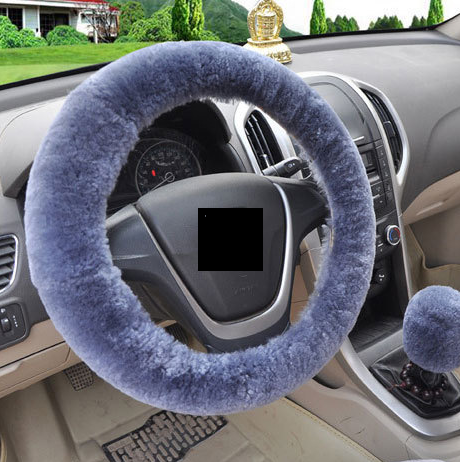 Winter Wool Car Cover Plush Steering Wheel Cover