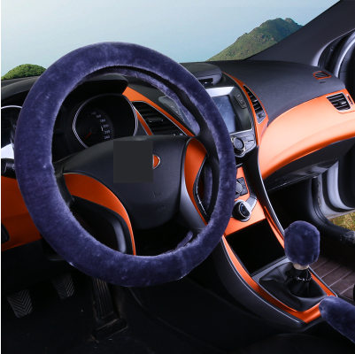 Winter Wool Car Cover Plush Steering Wheel Cover